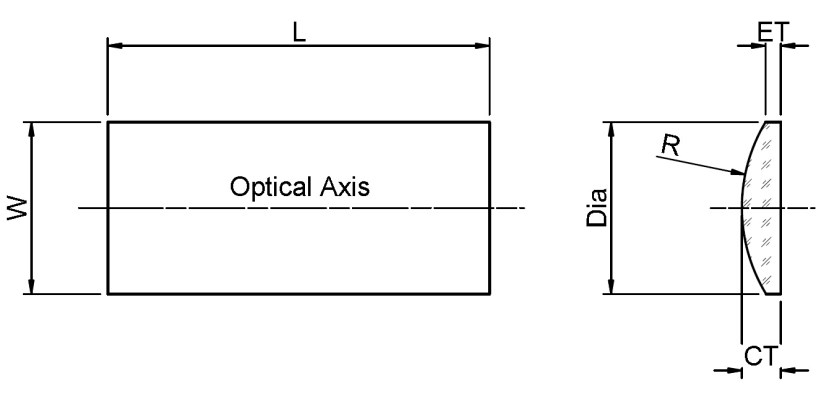 CO₂ Laser ZnSe Cylindrical Lens 3